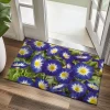 Blue Flower Doormat Kitchen Mat Floor Mat Non-Slip Area Rug Oil Proof Rug Indoor Outdoor Mat Bedroom Decor Bathroom Mat Entrance Rug Spring Summer