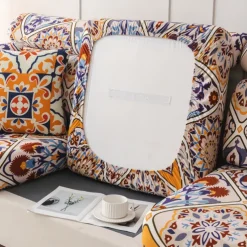 Bohemia Design Sofa Cover Stretch Sofa Seat Couch Cushion Slipcovers Boho Style, Anti-Slip Furniture Protector for Sectional 1/2/3/4 Seat Cover,L Shape Sofa Covers, Chaise Lounge Sofa Slipcover