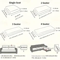 Bohemia Design Sofa Cover Stretch Sofa Seat Couch Cushion Slipcovers Boho Style, Anti-Slip Furniture Protector for Sectional 1/2/3/4 Seat Cover,L Shape Sofa Covers, Chaise Lounge Sofa Slipcover