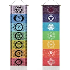 Bohemian Chakra Woven Tapestry Nordic Living Room Bedroom Home Decor Boho Tapestry Entrance Wall Hanging Tassel