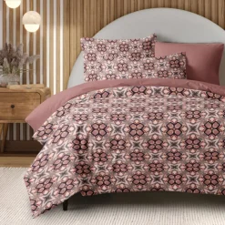 Bohemian Duvet Cover Set 100% Cotton Soft and Breathable Bedding Featuring Prints Lightweight and Durable Quilt Cover Comfortable for All Seasons Easy to Care