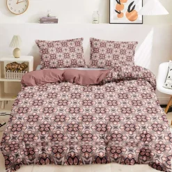 Bohemian Duvet Cover Set 100% Cotton Soft and Breathable Bedding Featuring Prints Lightweight and Durable Quilt Cover Comfortable for All Seasons Easy to Care