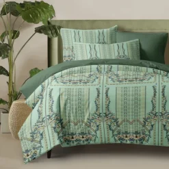 Bohemian Duvet Cover Set 100% Cotton Soft and Breathable Bedding Featuring Paisely Flowers Lightweight and Durable Quilt Cover Comfortable for All Seasons Easy to Care