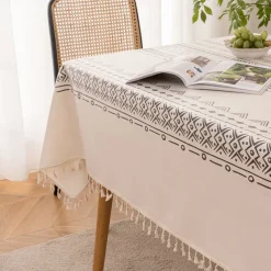 Bohemian Fringed Tablecloth
