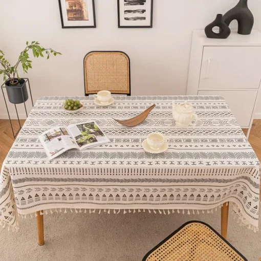 Bohemian Fringed Tablecloth