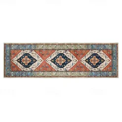 Bohemian Rug Runner Carpet Entrance Mat for Household Use Short Plush Tpr Anti Slip Water Washed Bottom Long Strip Carpet Mat