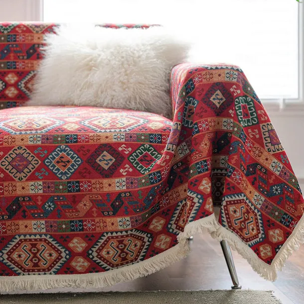 Boho Couch Covers Sectional Sofa Cover Towel Blanket For Dogs Pet Anti-Scratch Slipcovers For Love Seat,L Shaped,3 Seater,Arm Chair,Washable Couch Furniture Protector