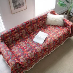 Boho Couch Covers Sectional Sofa Cover Towel Blanket For Dogs Pet Anti-Scratch Slipcovers For Love Seat,L Shaped,3 Seater,Arm Chair,Washable Couch Furniture Protector