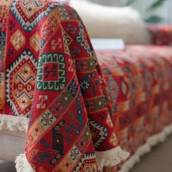 Boho Couch Covers Sectional Sofa Cover Towel Blanket For Dogs Pet Anti-Scratch Slipcovers For Love Seat,L Shaped,3 Seater,Arm Chair,Washable Couch Furniture Protector