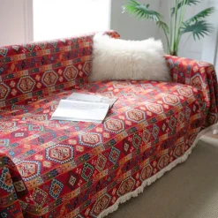 Boho Couch Covers Sectional Sofa Cover Towel Blanket For Dogs Pet Anti-Scratch Slipcovers For Love Seat,L Shaped,3 Seater,Arm Chair,Washable Couch Furniture Protector