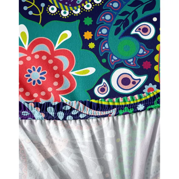 BOHO Dining Chair Cover Farmhouse Stretch Chair Seat Slipcover Spandex Washable Cover Kitchen Protector for Dining Room Wedding Ceremony Durable