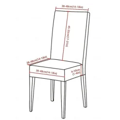 BOHO Dining Chair Cover Farmhouse Stretch Chair Seat Slipcover Spandex Washable Cover Kitchen Protector for Dining Room Wedding Ceremony Durable