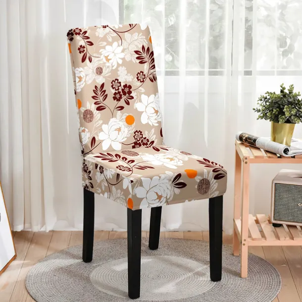 BOHO Dining Chair Cover Farmhouse Stretch Chair Seat Slipcover Spandex Washable Cover Kitchen Protector for Dining Room Wedding Ceremony Durable