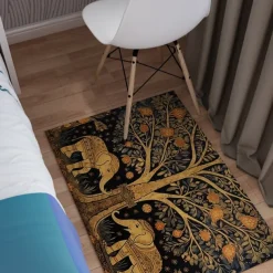 Boho Elephants Area Rug Kitchen Mat Non-Slip Oil Proof Floor Mat Livingroom Rug Indoor Outdoor Mat Bedroom Decor Bathroom Mat Entrance Rug Door Mat