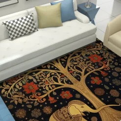 Boho Elephants Area Rug Kitchen Mat Non-Slip Oil Proof Floor Mat Livingroom Rug Indoor Outdoor Mat Bedroom Decor Bathroom Mat Entrance Rug Door Mat