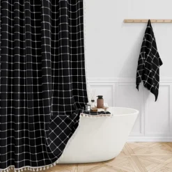 Boho Farmhouse Shower Curtain Set 180cm*180cm(70