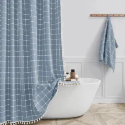 Boho Farmhouse Shower Curtain Set 180cm*180cm(70