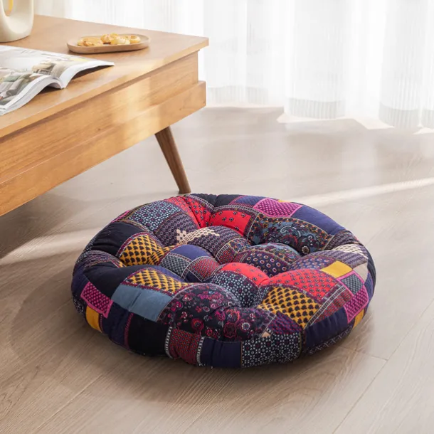 Boho Floor Pillow,Square Floor Seat Cushions Tatami Large Meditation Cushion for Adults, Square Pillows Seating for Yoga Living Room Home Decor, Memory Foam Added