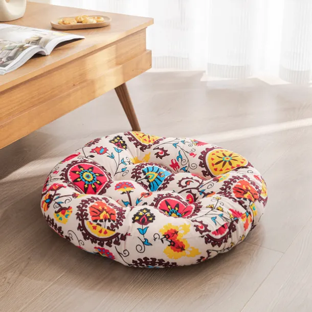 Boho Floor Pillow,Square Floor Seat Cushions Tatami Large Meditation Cushion for Adults, Square Pillows Seating for Yoga Living Room Home Decor, Memory Foam Added