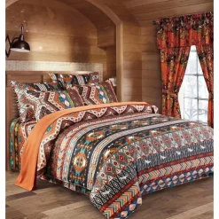 Boho Flower Duvet Cover Full Size Bohemian Lines Bedding Set Aztec Line Bed Sets Geomtric Quilt Cover Soft Lightweight Comforter Cover with 2 Pillowcases for Summer Spring