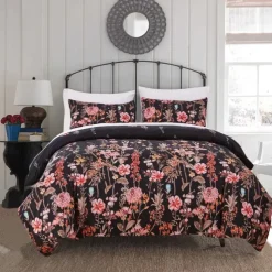 Boho Flower Duvet Cover Full Size Bohemian Lines Bedding Set Aztec Line Bed Sets Geomtric Quilt Cover Soft Lightweight Comforter Cover with 2 Pillowcases for Summer Spring