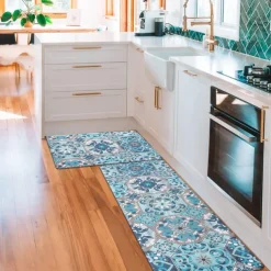 Boho Kitchen Rugs Anti Slip Door Mats for Kitchen Floor Kitchen Rugs and Mats Non Skid Waterproof Kitchen Runner Comfort Standing Mat
