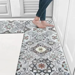 Boho Kitchen Rugs Anti Slip Door Mats for Kitchen Floor Kitchen Rugs and Mats Non Skid Waterproof Kitchen Runner Comfort Standing Mat