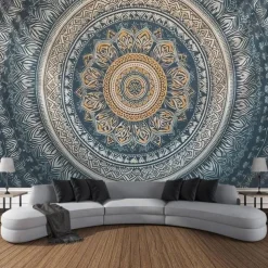 Boho Mandala Hanging Tapestry Wall Art Large Tapestry Mural Decor Photograph Backdrop Blanket Curtain Home Bedroom Living Room Decoration