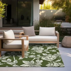 Botanical Green Area Rug Kitchen Mat Non-Slip Oil Proof Floor Mat Livingroom Rug Indoor Outdoor Mat Bedroom Decor Bathroom Mat Entrance Rug Door Mat Bird Tree of Life