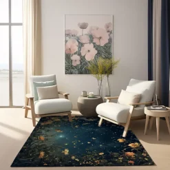 Botanical Night Area Rug Kitchen Mat Non-Slip Oil Proof Floor Mat Livingroom Rug Indoor Outdoor Mat Bedroom Decor Bathroom Mat Entrance Rug Door Mat Bird Tree of Life