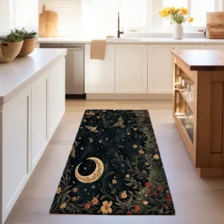 Botanical Night Area Rug Kitchen Mat Non-Slip Oil Proof Floor Mat Livingroom Rug Indoor Outdoor Mat Bedroom Decor Bathroom Mat Entrance Rug Door Mat Bird Tree of Life