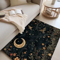 Botanical Night Area Rug Kitchen Mat Non-Slip Oil Proof Floor Mat Livingroom Rug Indoor Outdoor Mat Bedroom Decor Bathroom Mat Entrance Rug Door Mat Bird Tree of Life