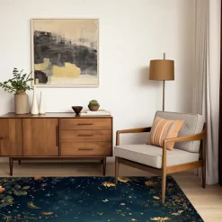 Botanical Night Area Rug Kitchen Mat Non-Slip Oil Proof Floor Mat Livingroom Rug Indoor Outdoor Mat Bedroom Decor Bathroom Mat Entrance Rug Door Mat Bird Tree of Life