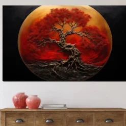 Botanical Wall Art Canvas Tree of Life Prints and Posters Pictures Decorative Fabric Painting For Living Room Pictures No Frame