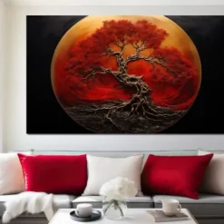 Botanical Wall Art Canvas Tree of Life Prints and Posters Pictures Decorative Fabric Painting For Living Room Pictures No Frame