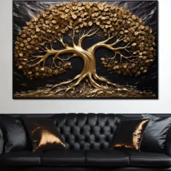 Botanical Wall Art Canvas Tree of Life Prints and Posters Pictures Decorative Fabric Painting For Living Room Pictures No Frame