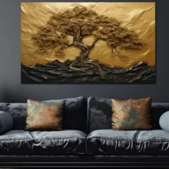 Botanical Wall Art Canvas Tree of Life Prints and Posters Pictures Decorative Fabric Painting For Living Room Pictures No Frame