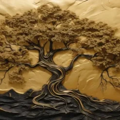 Botanical Wall Art Canvas Tree of Life Prints and Posters Pictures Decorative Fabric Painting For Living Room Pictures No Frame