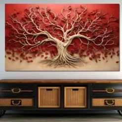 Botanical Wall Art Canvas Tree of Life Prints and Posters Pictures Decorative Fabric Painting For Living Room Pictures No Frame