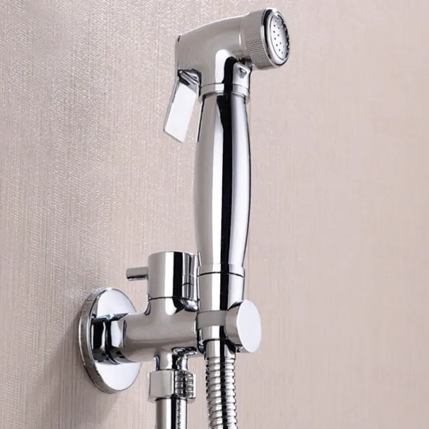 Brass Bathroom Sink Faucet,Single Handle One Hole Self-Cleaning Handheld bidet Sprayer with Cold Water Only