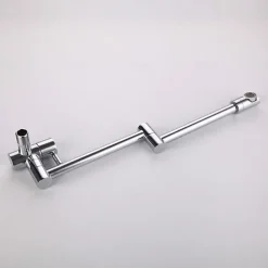 Brass Kitchen Faucet,Silvery Wall Mounted Rotatable Foldable Single Handle One Hole Bath Taps with Cold Water Only