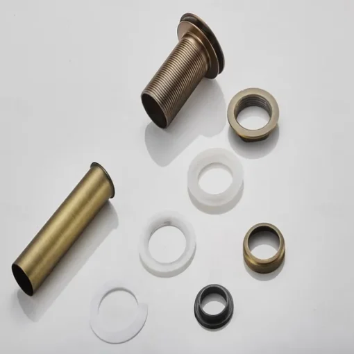 Brass Pop Up Sink Drain Stopper with Overflow Bathroom Faucet Vessel Vanity Sink Drainer