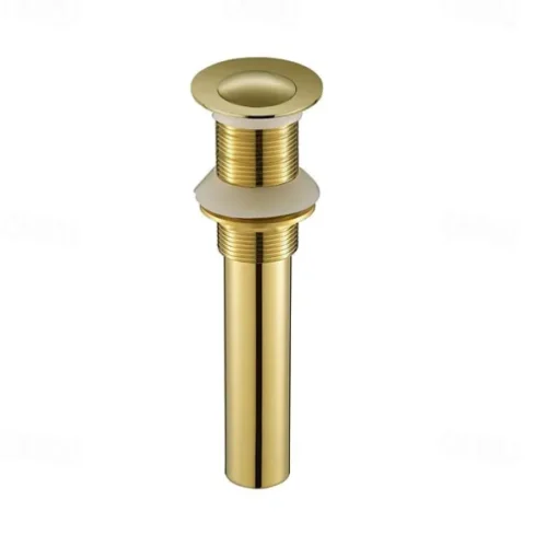 Brass Pop Up Sink Drain Stopper with Overflow Bathroom Faucet Vessel Vanity Sink Drainer