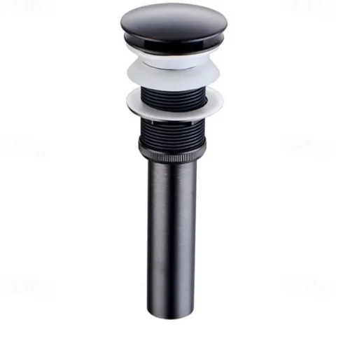 Brass Pop Up Sink Drain Stopper with Overflow Bathroom Faucet Vessel Vanity Sink Drainer