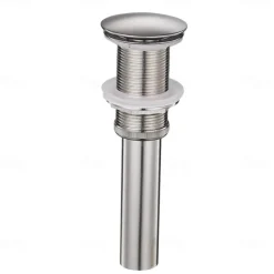 Brass Pop Up Sink Drain Stopper with Overflow Bathroom Faucet Vessel Vanity Sink Drainer