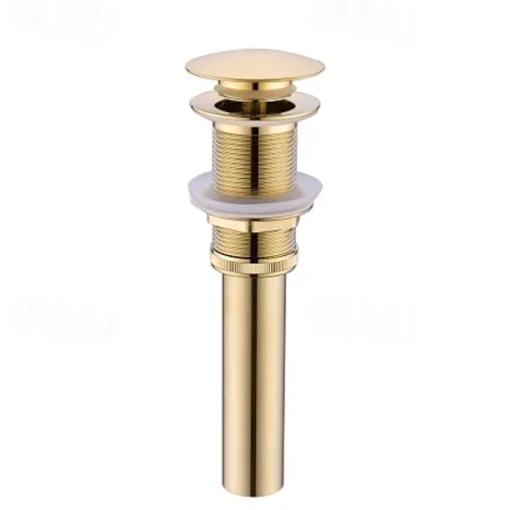 Brass Pop Up Sink Drain Stopper with Overflow Bathroom Faucet Vessel Vanity Sink Drainer