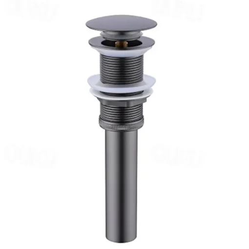 Brass Pop Up Sink Drain Stopper with Overflow Bathroom Faucet Vessel Vanity Sink Drainer