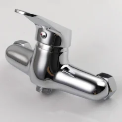 Brass Shower System Faucet Combo Set, Wall Mounted Tub and Bath Shower Mixer Taps Chrome Shower Ceramic Valve with Hot and Cold Water