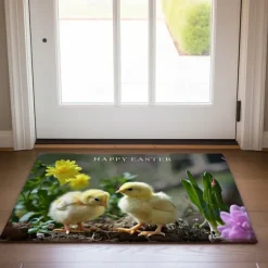 Breaking Egg Easter Doormat Floor Mats Washable Rugs Kitchen Mat Non-Slip Oil Proof Rug Indoor Outdoor Mat Bedroom Decor Bathroom Mat Entrance Rug