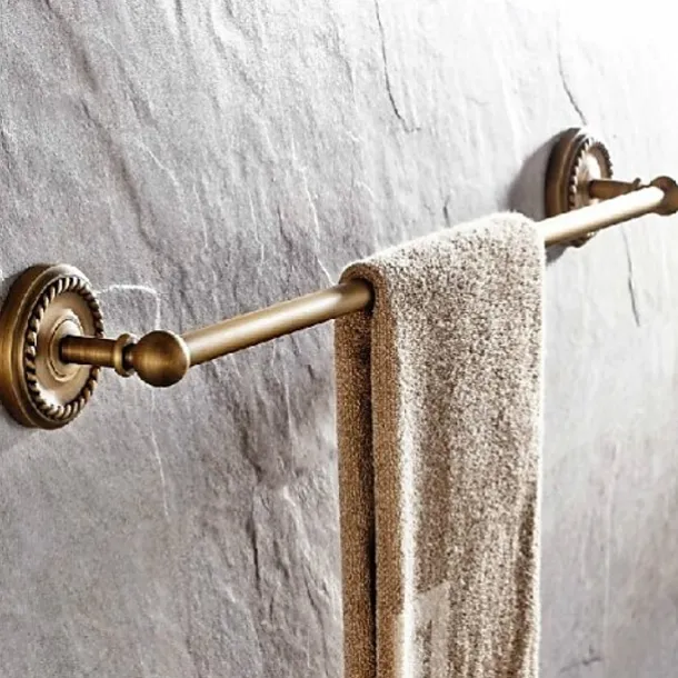 Brushed Brass Towel holder Towel Bar Antique Brass Single Bathroom Rod New Design Wall Mounted 60*7.5CM 1 pc